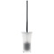 Toilet Brush Holder, Free Standing Made From Thermoplastic Resins in Transparent Finish